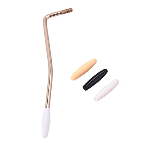 NOLITOY 6mmスレッドギタートレモロアーム 3種キャップ付きワミーバーアーム エレキギター用ブリッジパーツ 弦張力調整対応 ギター演奏向け交換用品