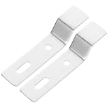 Yardenfun 2Pcs Metal Urinal Hanging Brackets with Fixing Bolts for Wall Hung Urinals Bathroom Hardware Accessories Universal Replacement Hooks for Toilet Fixtures