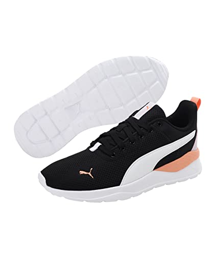 Image of PUMA Unisex Anzarun LiteSneaker, Puma Nera Puma White Peach Pink, 3.5 UK