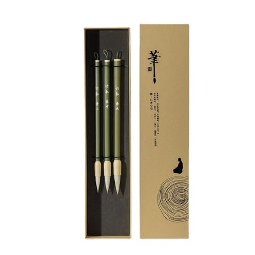 Pinceaux calligraphie chinoise traditionnelle débutant en bambou véritable et poils fins