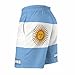 Argentina Flag Argentine Love Beach Short Mens Shorts Pants Fashion Board Shorts Breathable Clothes for Home Running with Drawstring Blue