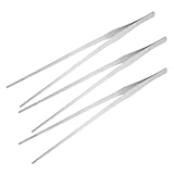 Toddmomy Lange Edelstahl Pinzette 3 Stück für Aquarien Terrarien Präzise Futterpinzette für Reptilien und Wasserpflanzen mit Ergonomischem Griff