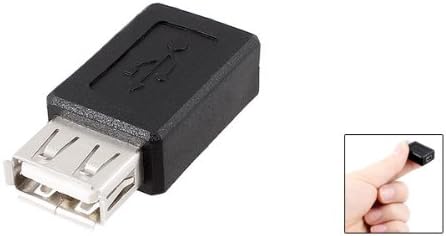 uxcell USB 2.0 Type a Female to Mini USB B Female Adapter Jack Black