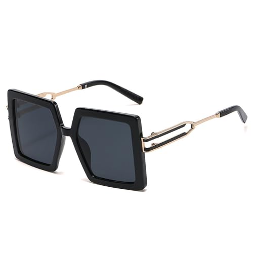 Lunettes de soleil carrées surdimensionnées tendance nuances dégradées orange et champagne