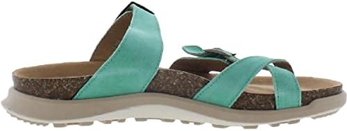 WHITE MOUNTAIN Shoes Powerful Women's Flat Sandals, Green/Suede, 11 M | Image 2