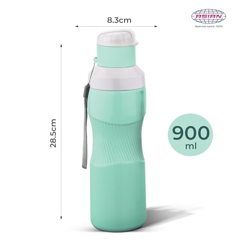 Image of Asian Thumb Grip Insulated Water Bottle 700ml | Steel Inner Flask for Hot & Cold Drinks | Leakproof & BPA Free | Ergonomic Grip for Gym, Office & Travel | Green Christmas Gifting Essential