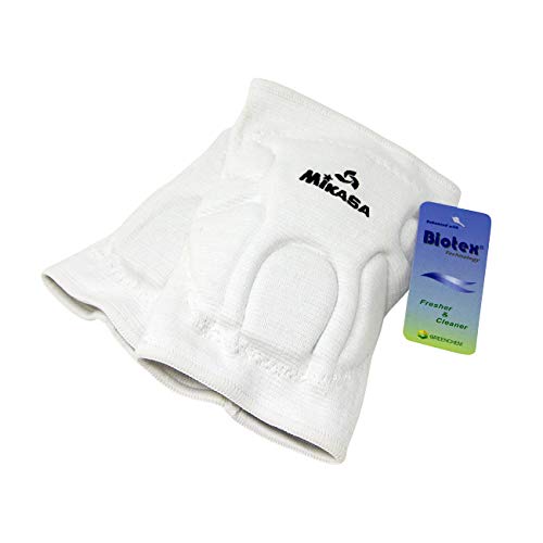 Mikasa 830Jr Competition Antimicrobial Kneepad, White #TOP6