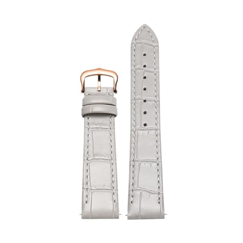 Bracelet montre Cartier Santos Dumont cuir crocodile gris rose gold A
