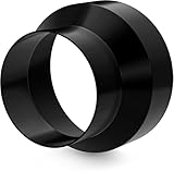 Hon&Guan Runden Rohr Reduzierstück 150mm auf 100mm, Verbstärkt Verzinkter Stahl Reduzierverbinder Abluftschlauch Adapter für Rohrventilator, Dunstabzugshaube, Bad, Klimaanlagen, Grow-Zelt, Schwarz