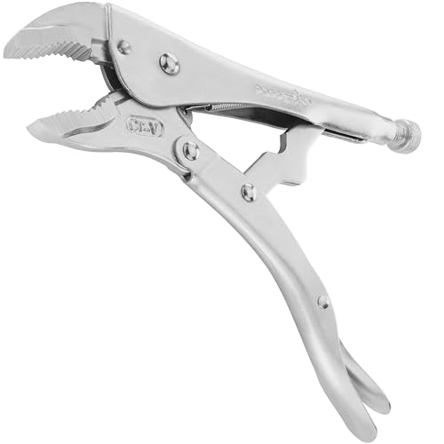 Poppstar Universal-Gripzange (225 mm) Feststellzange mit Stellschraube & Schnell-Lösehebel