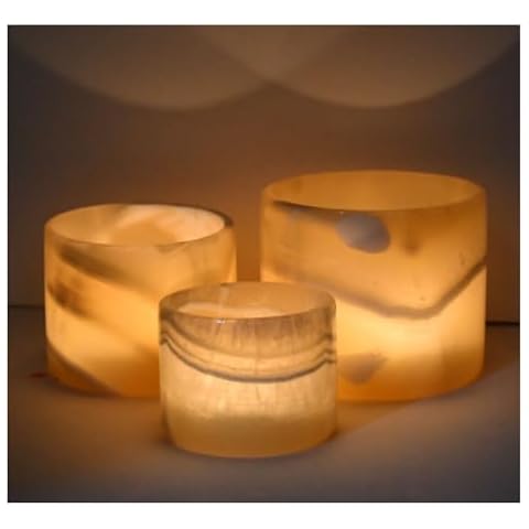 Single Alabaster Tealight Candle Holders for Ambiance Cover