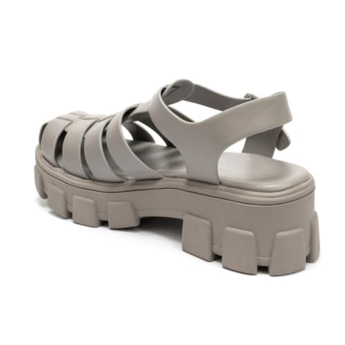 Image of Colgo Womens Platform Wedge Sandals Chunky Block Heeled Adjustable Buckle Fisherman Sandals for Summer