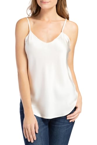 Fishers Finery Women's 100% Silk Strappy Camisole Silk Tank Top