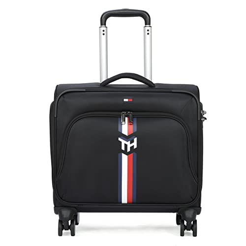 Tommy Hilfiger Kingsville-Ovr Black Overnighter for Travel - 29Ltrs, 14 Inch Laptop Capacity 8 Wheel Trolley Bag (B0C42Y4VKS) Amazon Price History, Amazon Price Tracker