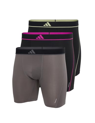 adidas Herren Unterwäsche Slip 3er Pack-Boxer Brief (3pk) -Active Micro Flex Eco Ropa Interior, 904 Assorted, L Hombres