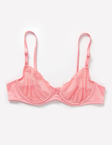 Image of Wingslove Women's Sexy 1 /2 Cup Lace Bra Balconette Mesh Underwired Demi Shelf Bra Unlined See Through Bralette