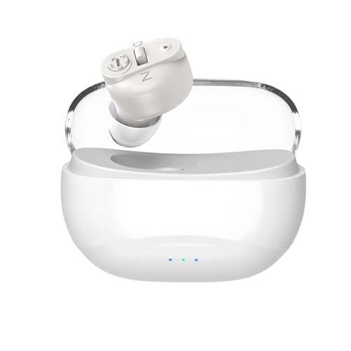 Image of Balson AG-7901 Rechargeable Wireless Hearing Aid for All Ages with Active Noise Control - 5 Channel Volume Control, High-Frequency (White, For Single Ear, with Dry Kit and 1 Year Warranty)