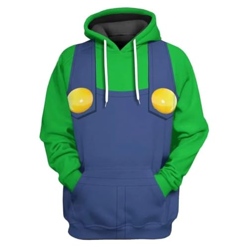 XIAMUSZ Anime Hoodie Cosplay Costume Pullover Sweatshirt (XXL Green)