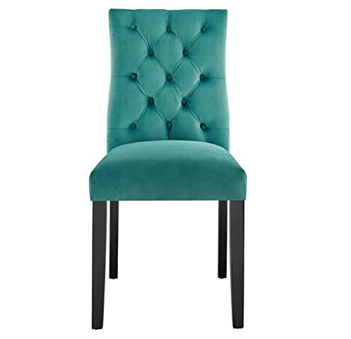 Modway Duchess Performance Velvet Set Of 2 Dining Chair, Teal #TOP6