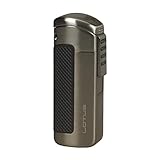 Lotus Lighter CEO Triple Jet Lighter w/Cigar Punch (Gunmetal Satin)