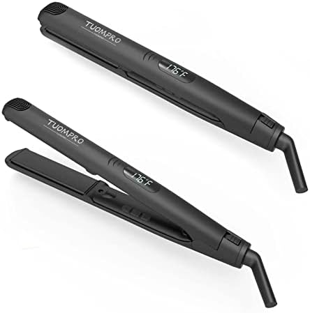 1 Inch Hair Straightener Flat Iron for Thin Hair or Small Medium Thick Hair, Dual Voltage Hair Iron with Auto Shut-Off, Digital Hot Iron has 9 Adjustable Temp for Hair Fast Straightening Sleek Types