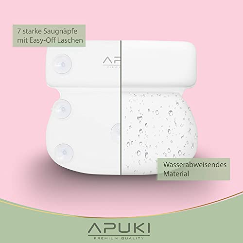 APUKI® Badewannenkissen für Badewanne | Badekissen mit pflegeleichtem Obermaterial | Nackenkissen Badewanne | Antibakterielles Kissen f. Nacken & Rücken | Badekissen für Badewanne | Wannenkissen - Image 6