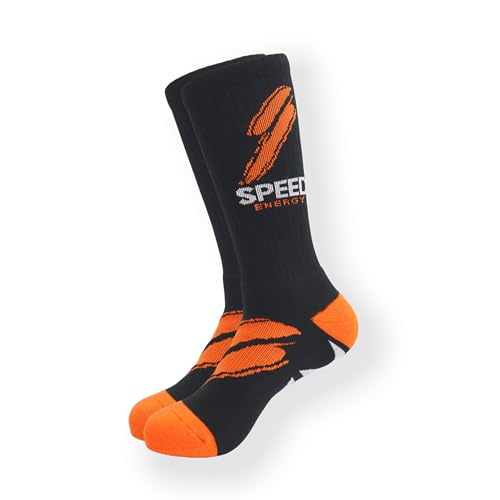 Speed Energy Race Car Sports Socks, Men's Automotive Stocking Stuffer Sports,F1,Motosports,Skateboard Gift for Car Lovers (Black Speed UTV)