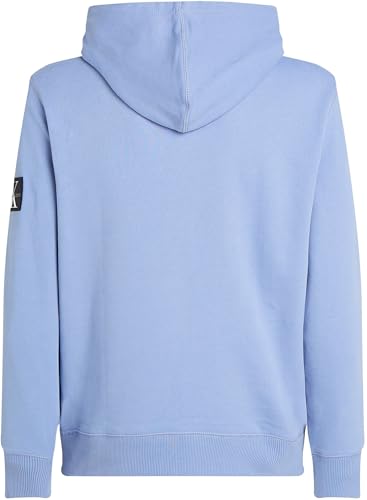 Calvin Klein Herren Hoodie Badge mit Kapuze, Blau (Tempest), XXS – Ansicht 6