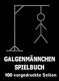  Galgenmännchen Spiel Galgenraten Buch Hängemännchen Heft 100 Seiten Aktivitätsbuch: Spiele für unterwegs Erwachsene Kinder Geschenke Ratespiel Denkspiel Buchstabenspiel Papierspiel Wörtersuche
