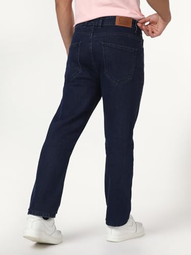 Image of Urbano Fashion Men's Straight Fit Heavy Washed Denim Jeans Stretchable