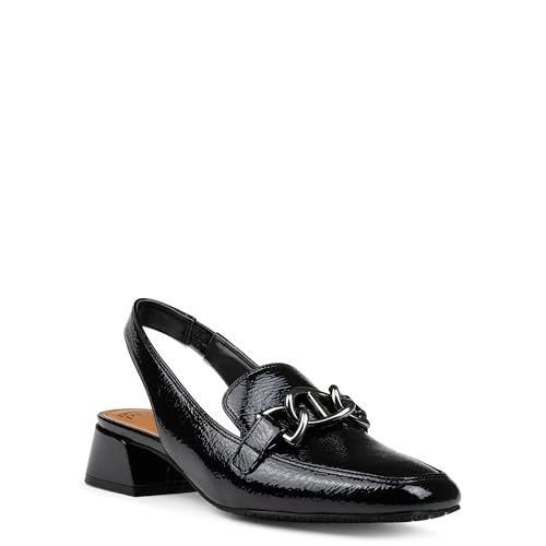 Image of Donald Pliner Women's Tegan Slingback Loafer Pump Heel - 1.5 inch Low Flared Heel Shoes for Comfort, Slip On Women's Heels
