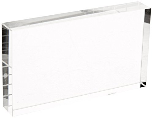 United Scientific RCB115-G Clear Glass Rectangular Block, 115mm L x 65mm W x