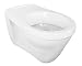 Produktbild aquaSu® Wand WC Universal weiß, Flachspül WC mit Stufe, Hänge-Toilette, Abgang waagerecht, 52 cm Ausladung, Toilette wandhängend, Sanitärkeramik weiss, 563444