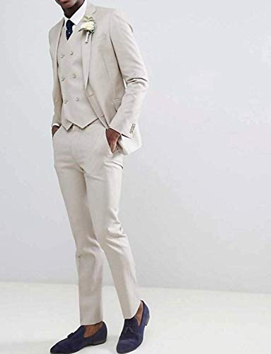 Costume Trois pièces Homme Robe de Bureau Smoking Coupe Classique - 4