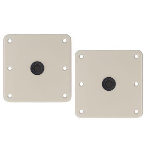 NDNCZDHC 2PCS Boat Seat Base 7x7 Inches Boat Seat Swivel Base 3/4in Pin with 6 Screw Holes Boat Seat Pedestals and Bases