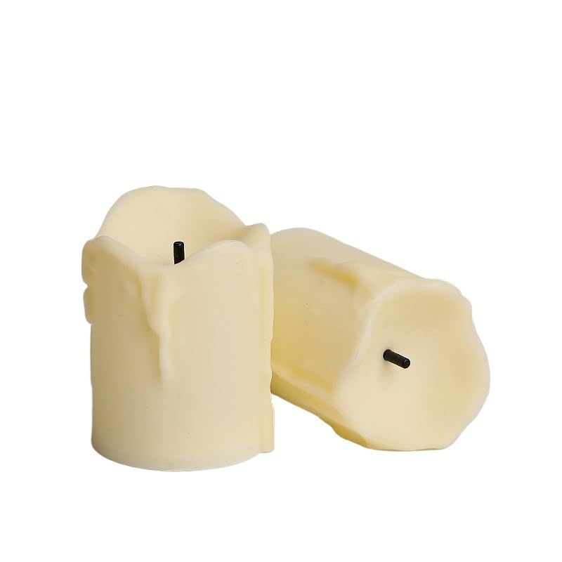 Candele Led Lume di candela a LED, luce da tè rossa e bianca, decorazione for la casa nozze for le vacanze Natale(12PCS,Ivory)
