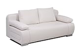 Federkern im Sitz und Rücken Collection AB Schlafsofa Ulm-FK PU, weiss 98 x 200 x 85 cm