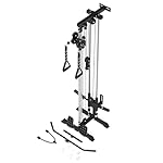 ER KANG Wall Mount Cable Station, Cable Crossover Machine with 18 Positions Dual Pulley System for Home Gym Fitness Equipment
