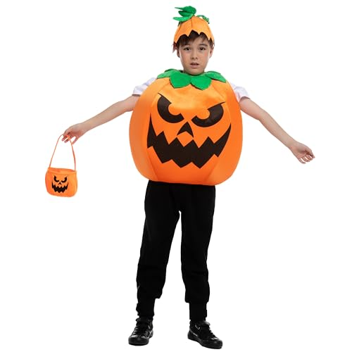 Spooktacular Creations Halloween Kids Wicked Pumpkin Costume Unisex With Basket For Child Halloween Dress Up thumb #2