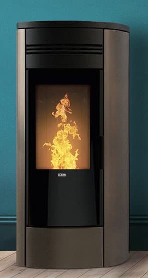  KLOVER STYLE 140 TERMOSTUFA A PELLET 17KW TOP IN GHISA Wi-Fi di serie