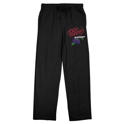 Dr. Pepper BlackBerry Logo Adult Black Sleep Pajama Pants