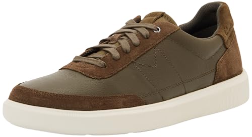 Clarks Brodin Lo, Zapatillas Hombre, Piel Oliva, 42.5 EU