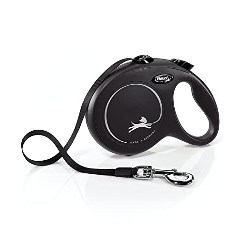 FLEXI New Classic Tape Retractable Dog Leash for Large Dogs Upto 110 lbs. – 16 ft., Black | Tangle...
