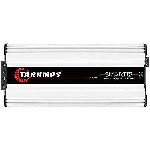 Taramps Smart 8 Monoblock Amplifier 8000 Watts Rms Multi-Impedance Technology 1~2 Ohms 12.6VDC Output Power, Subwoofer Amp Car Audio Class D, Smart 8k