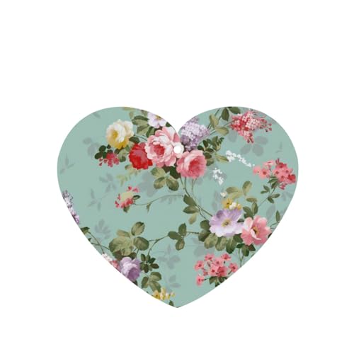 Image of Phayah Vintage Floral Flowers Pattern Lavender Scent Car Air Freshener Heart Shape Card Hanging Hanging Scented Card 6 Pcs For Cars Closet Drawer Eliminate