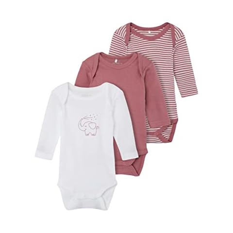 NAME IT Nbnbody 3P LS Y/D Core Noos Ftbol, Mesa Rose, 74 Unisex bebé Cover