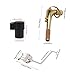 Yibuy 4x Alto Saxophone Bend Neck& End Plug &Saxphone Sheet Music Clip Holder