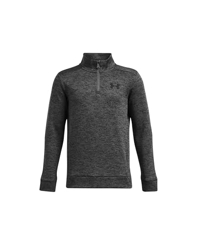 Under Armour Boys' Armour Fleece 1/4 Zip, (025) Castlerock / / Black, X-Large