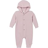 Gerber Baby Girls' Hooded Romper, Mauve, 3-6 Months