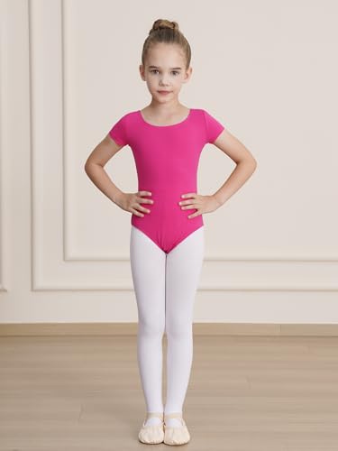 Image of WEGETIT Ballet Leotards for Girls Toddler Dance Leotard with Skirt Kids Gymnastics Outfits Ballet Dance Tutu Dress